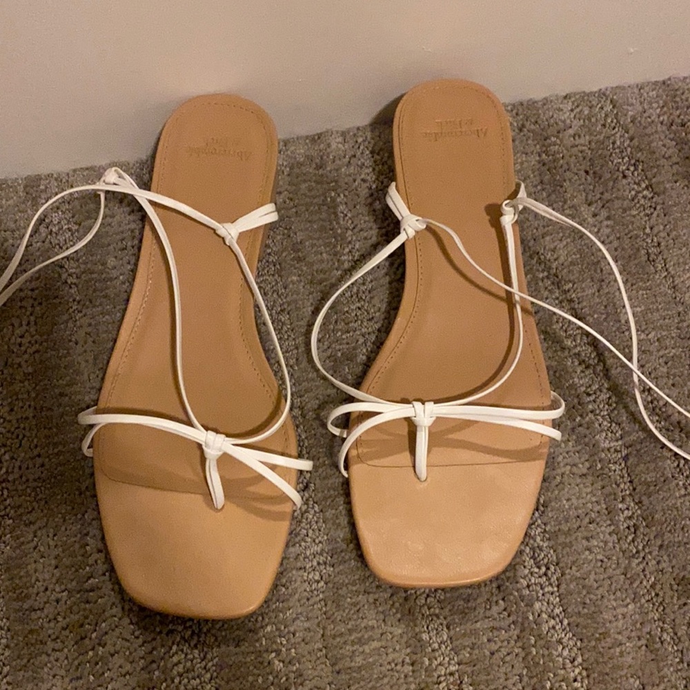 Abercrombie lace up sandals, size 10
